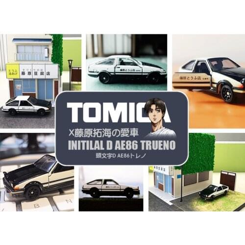 TOMY/TAKARA Simulation Toyota AE86 Car Model Alloy Front Text D with the Same Racing Car 486466