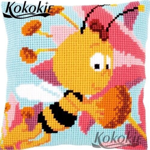 DIY knitting needles kit for cushion mat handicraft embroidery and cross stitch kits cartoon pillowcase handmade crafts