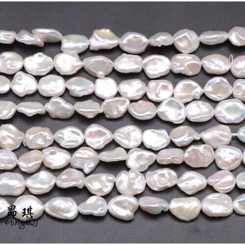 Natural Freshwater Cultured Pearl Beads 9-10mm Punch Shape Baroque Pearl Beads For Jewelry Making DIY Necklaces Bracelets 15"