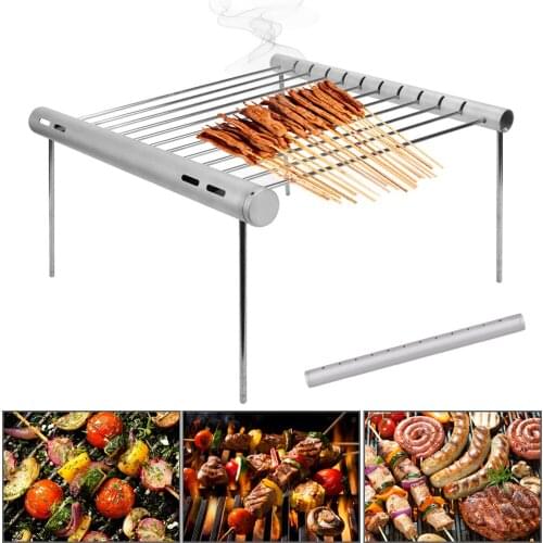 Non-stick Pocket Barbecue Accessories Portable Stainless Steel BBQ Grill Folding Barbecue Grill