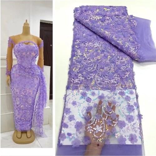 Latest French Net Lace Fabric With Sequins African Tulle Material Mesh Shiny Bride Cloth Tissu Dentelle For Sewing Dress JN25