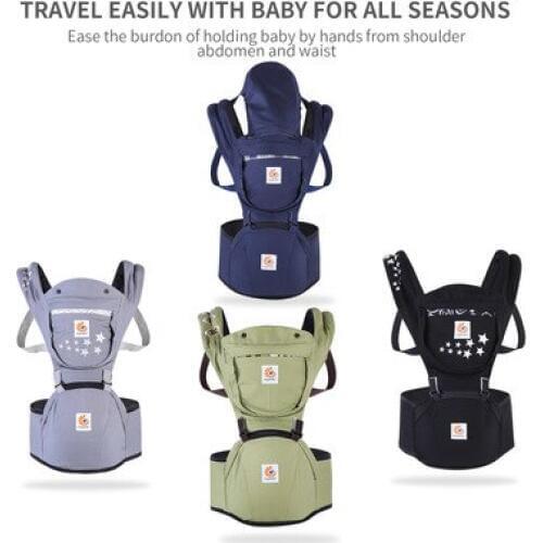 New 0-48 Month Ergonomic Baby Carrier Infant Hipseat 4 In 1 Front Facing Kangaroo Wrap Sling Travel Activity Gear Newborn