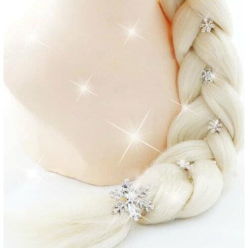 New Snowflake Style Princess Snow Queen Elsa Hair pins Set Party Decoration (1 Hair Clip + 5 Small Hair Pin)