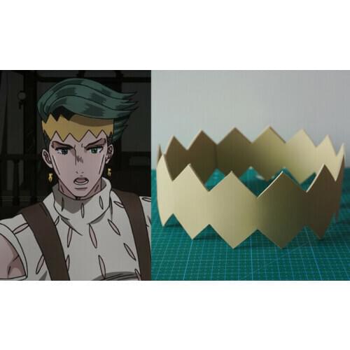 Anime JoJos Bizarre Adventure Rohan Krishibe Headband Hair Band Cosplay Prop Green
