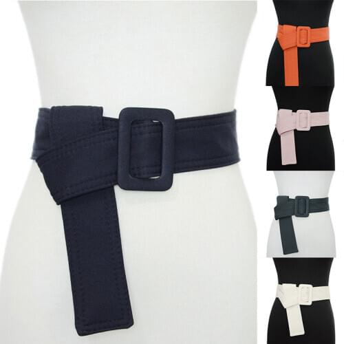 Canvas Wide Belt Corset Belt Super Long Belt Casual Solid Color Down Jacket Coat Decorative Waist Belt Soft Women Waistband