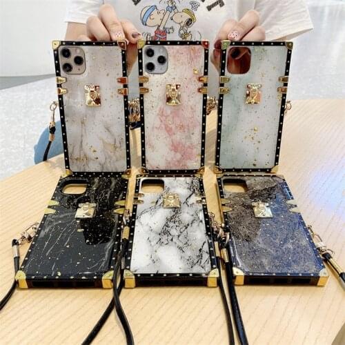 Luxury Marble Texture Phone Case For iPhone 11Pro Max Granite Stone Pattern Soft Square For iPhone 12 XS Max XR 6 7 8 Plus Cover