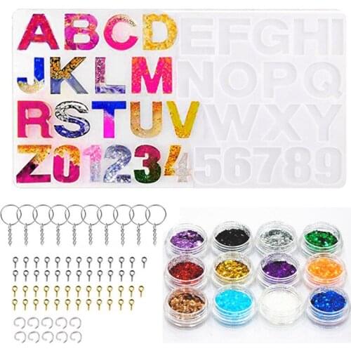 DIY Crystal Epoxy Set Alphanumeric Resin Silicone Mold New Product Jewelry Pendant Model