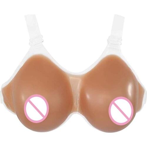 Silicone Breast Forms Strap on Nipple Boob Bust Enhancer Adjustable Straps for Crossdresser Ajusen