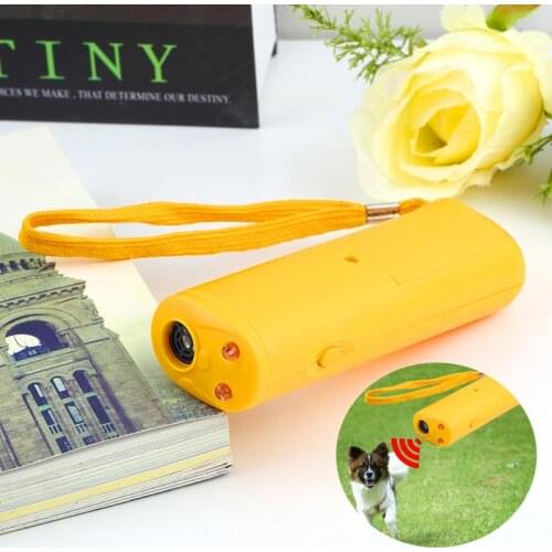Pet Dog Repellers Anti Barking Stop Bark Training Device Trainer LED Ultrasonic 3 in 1 Anti Barking Ultrasonic Without Battery