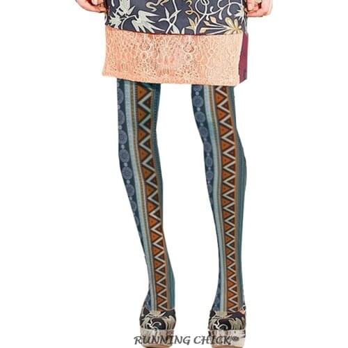 Vertical Stripe Printing Thin Pantyhose