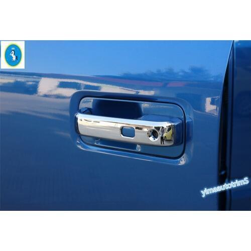 Yimaautotrims Auto Accessory Side Car Door Pull Handle + Handle Bowl Molding Cover Trim 3 Choice Fit For Ford F150 2015 2016 ABS