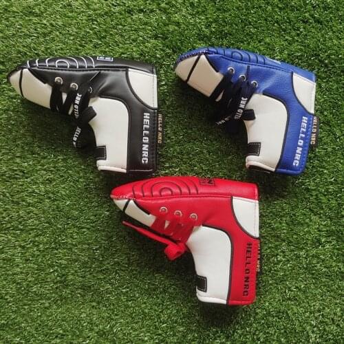 1pc Shoelace Design Putter Cover Golf Club Blade Putter Head Cover with Magnetic Closure