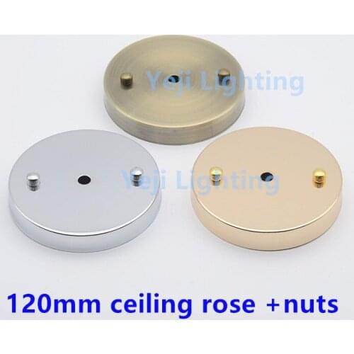 120mm ceiling rose ceiling canopy for led chandelier wall lamp pendant lights chassis lamp base retro Edison vintage iron bases