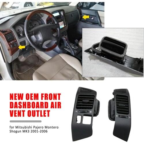 2Pcs Car Air Vent Front A / C Heater Vent Outlet Panel For Mitsubishi Pajero Montero 2001-2006