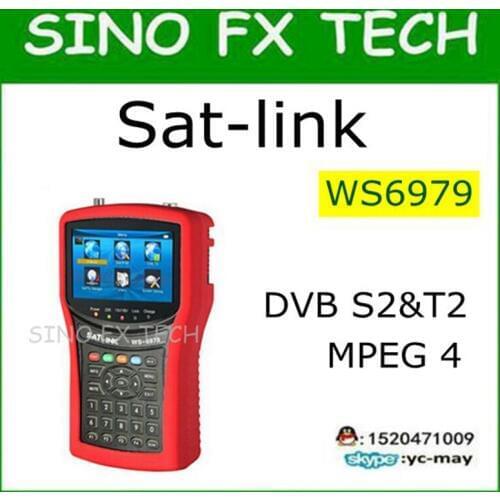 4.3 inch LCD Digital Satellite finder for DVB-S2 & DVB-T2 with spectrum analyzer original Satlink WS-6979