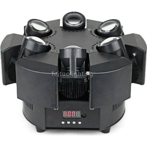 6pcs Infinite Rotate 6*10W RGBW DMX DJ Stage Led Beam Moving Head Light Full Color Laser Beam 6 Heads