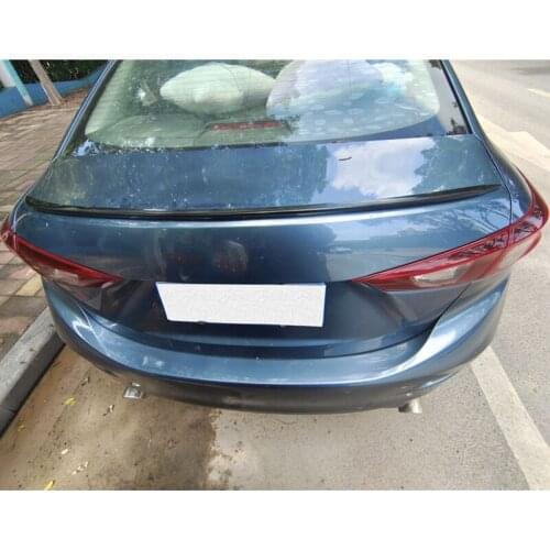 For Accessories Spoiler NEW Mazda 3 V Style PU Material Car Trunk Rear Lip Wing Tail Body Kit Diffuser Mazda3 2014-2021
