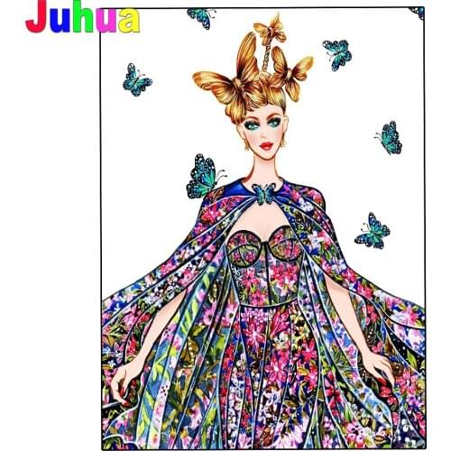 Diamond embroidery Cartoon Princess butterfly flowers full square round drill diamond painting 5d diy diamond mosaic Queen