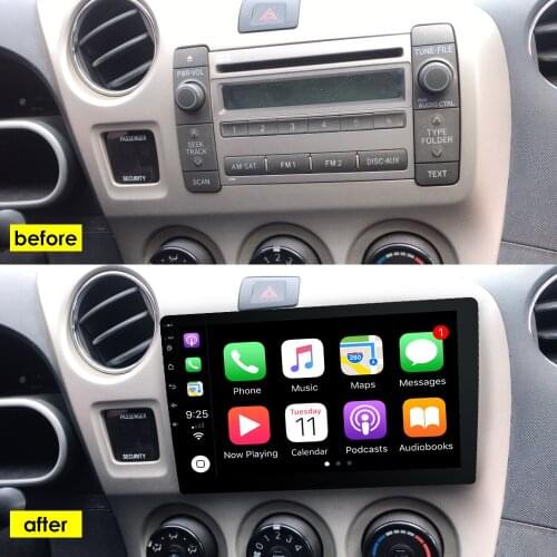 Car Android 2 Din 4G+64G Detachable Android10 Radio For 2010 Toyota Matrix Tape Recorders Stereo GPS Autoradio Multimedia Player