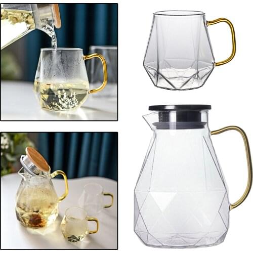 Diamond Carafe Pitcher Heat-resistant Water Jug for Coffee Juice Iced Tea