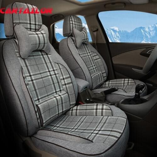 CARTAILOR custom fit car seat for land rover evoque seat covers & supports linen cloth car seat cover set black seat cushions