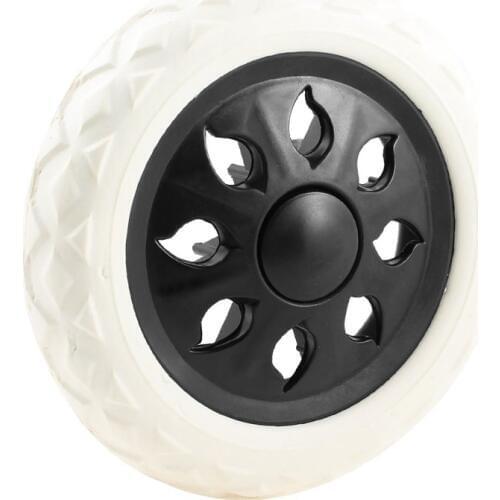 Black White Plastic Core Foam Shopping Trolley Cartwheel Casters