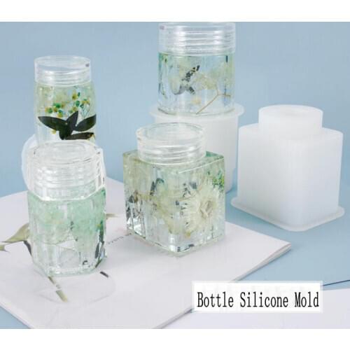 DIY Storage Bottle Tank Epoxy Resin Silicone Mold Jewelry Fillings Pendant Accessory Charms Handmade Cabochon Mould Stuff Craft