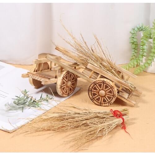 Hot！1 Pc 1:12 Dollhouse Miniature Wooden Pulling Cart Doll House Garden Scooter Handcart Firewood Cart