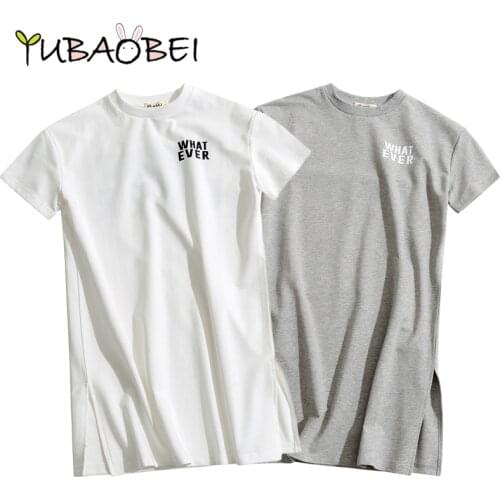 Teenage Girls Cotton Dress Loose Maxi Dresses 2019 Summer Kids Teens Casual Clothes Girls Letter Print Robe Enfant 4 6 8 10 12 T