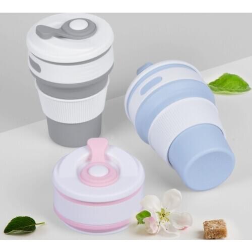 Coffee Mugs Travel Collapsible Silicone Cup Folding Water Cups BPA FREE Food Grade Drinking Ware Mug Tea Coffee Cups