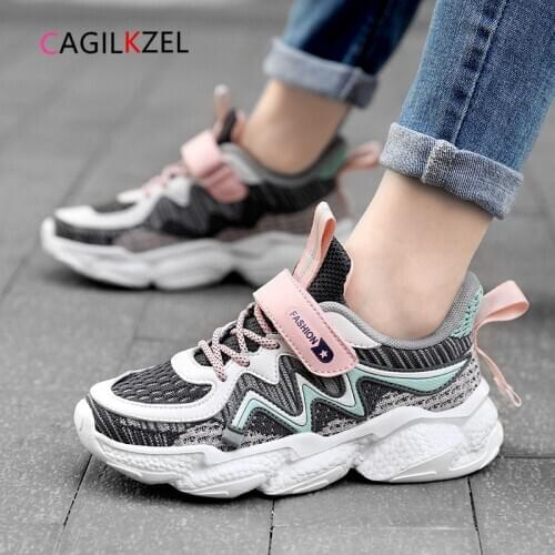 CAGILKZEL Spring Kids Sport Shoes For Girls Sneakers Students Breathable Mesh Children Shoes Girls Sneakers Light Shoes Boys