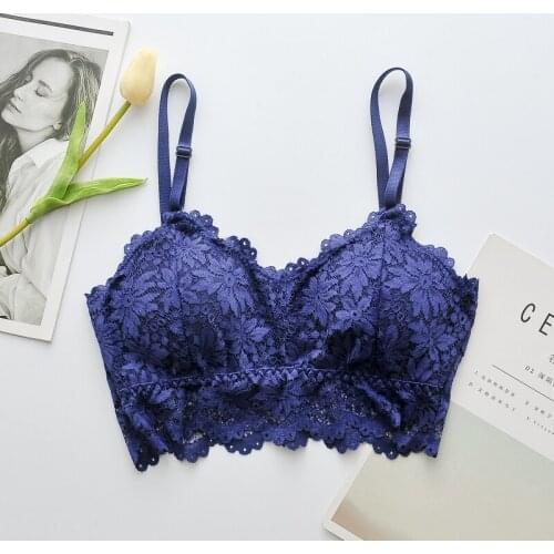 Lace the back wrapped chest underwear female bra v-neck sports vest underwear that wipe a bosom