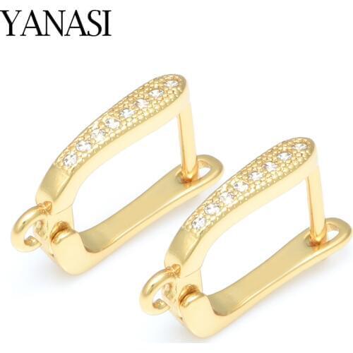 4 Colors Earring Hooks Accessories For Jewelry Making Handmade Crystals Pearls Tassels Earrings DIY Making for Woman Wedding