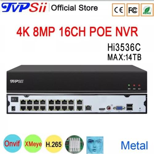 12V 2A MAX 8TB SATA Hi3536D XMeye Audio H.265+ 5mp 8CH 9CH 9 Channel Face Detection Onvif IP CCTV DVR NVR Network Video Recorder