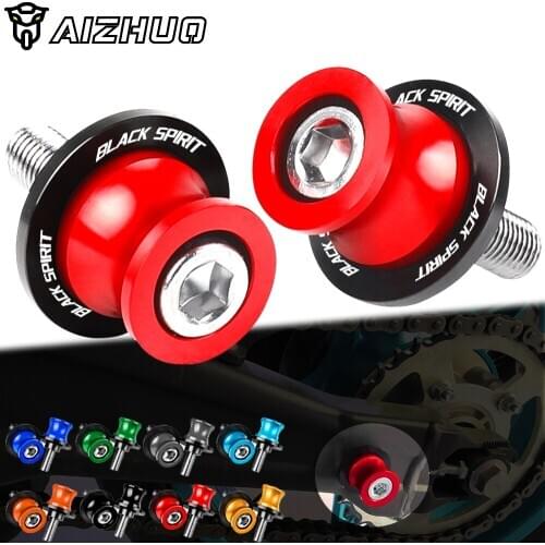 Motorcycle Accessories FOR HONDA Black SpiRit 2014 2015 2016 CNC Aluminum Swingarm Slider Spools M8 Stand Screw BlackSpiRit LOGO