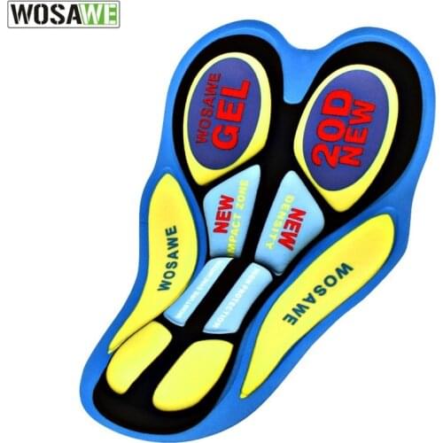WOSAWE 5D 20D Soft Shockproof Cycling Sponge Cushion Pad Silica Gel Padded for Bike Bicycle Shorts Cycling Accessories