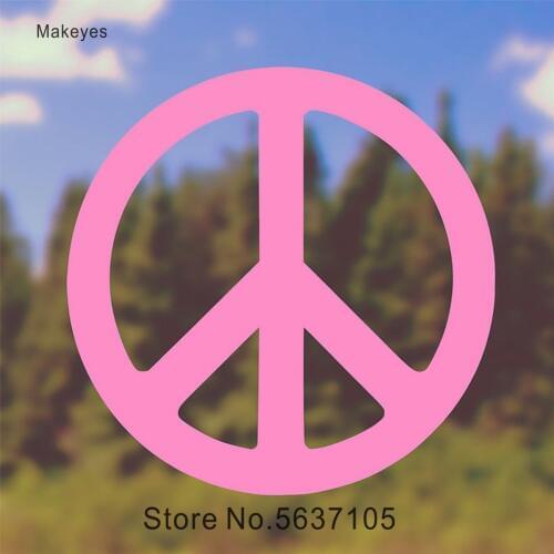 Makeyes Car Decal Peace Sign Wall Sticker Vinyl Design Car Sticker Window Decoration Simple Sign Car Decal Mural Peace Q315