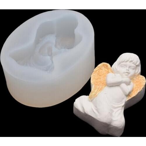 Embrace Angel Fondant Silicone Mold Aromatherapy Plaster Decoration DIY Handmade Soap Candle Mold