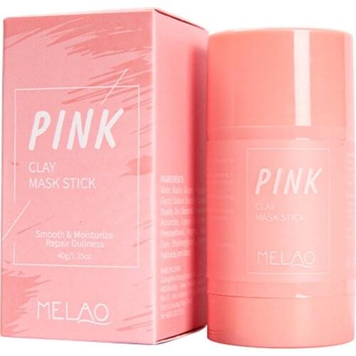 Pink Purifying Clay Stick Mask Face Moisturizes Oil Control Deep Clean Pore Blackhead Remover Acne Deep Cleansing