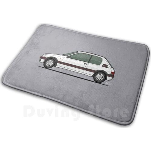 Peugeot 205 Gti 1.6 Graphic Illustration Mat Rug Carpet Anti-Slip Floor Mats Bedroom Peugeot 205 Gti 205 Gti 1 6 205 Gti French