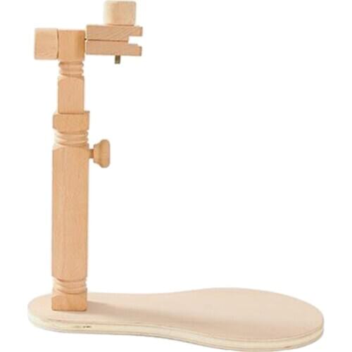 Embroidery Lap Stand Adjustable Wood Cross Stitch Rack Tabletop DIY Sewing Tool