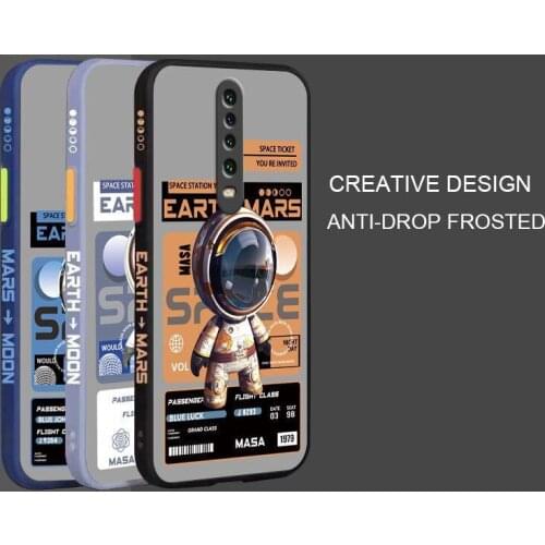 Luxury Astronaut Camera Protection Shockproof Cover For Xiaomi Redmi K30 Liquid Silicone TPU Bumper Case