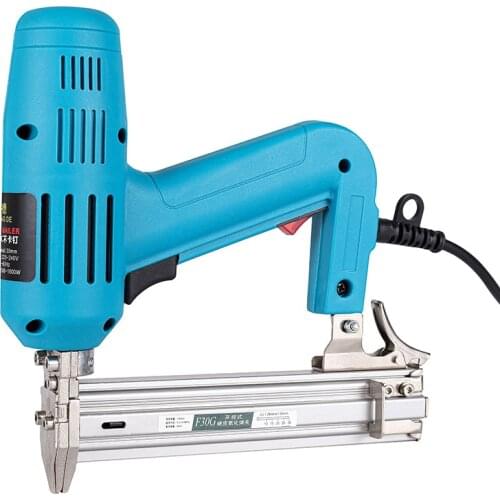 220V Electric Nailer and Stapler Furniture Staple Gun Dual Use Adjustment F30 Electric Nail Gun 1800W-2400W Woodwork Power Tools