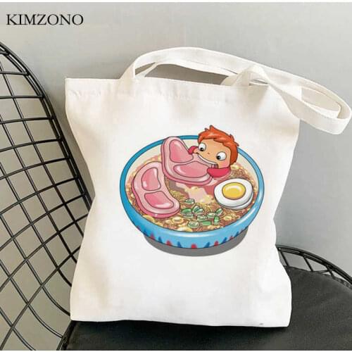 Ponyo on the Cliff Studio Ghibli shopping bag recycle bag shopper jute bag tote bag foldable bolsas ecologicas cabas