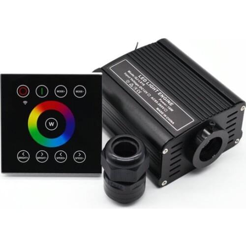 16W RGBW LED Fiber Optic Light Engine Driver+2.4G Wireless Wall Switch Touch Controller f/PMMA SKY star ceiling DIY Lighting