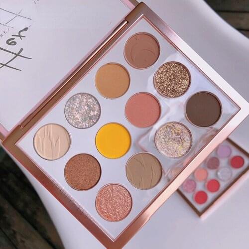 TT Twelve Color Eye Shadow Plate P01 Makeup Palette Transparent Color Summer Beads Matte Earth Tone Xiaozhongzheng New