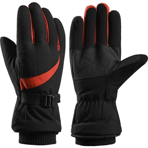 Cold-proof Unisex Waterproof Winter Gloves Cycling Fluff Warm Gloves For Touchscreen Cold Weather Windproof Anti Slip Ski Gloves