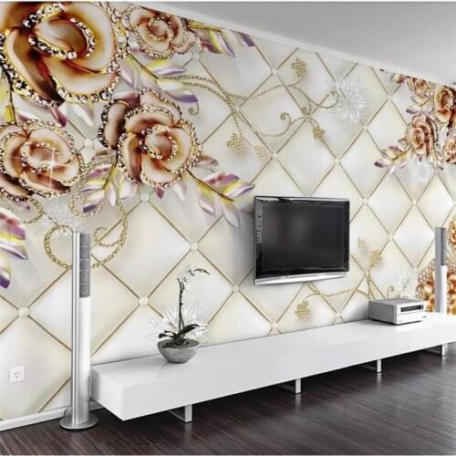Wellyu Modern minimalist fashion 3D stereo diamonds European style wall custom large murals environmental wallpaper mural