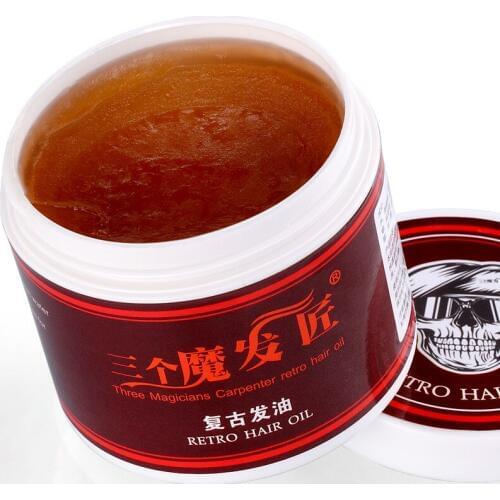 Professional Fashion Hair Wax Pomade Hair Pomade Styling Wax Skeleton Cream Slicked Oil Mud Hair Wax Men Cream Hair Gel 1pcs