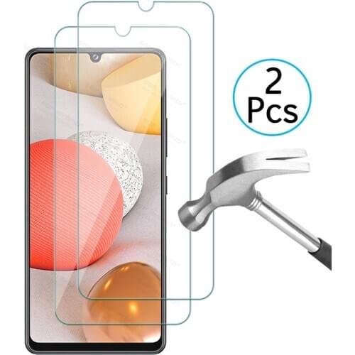 2Pcs Tempered Glass For Samsung Galaxy A42 5g A41 A40 A 42 41 40 Protection Film HD Shield Sklo Light 6.6inch Full Cover A42 5G